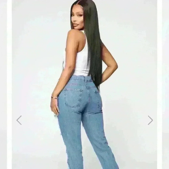 Fashion Nova Don't Kill My Vibe Boyfriend Jeans - Picture 2 of 8
